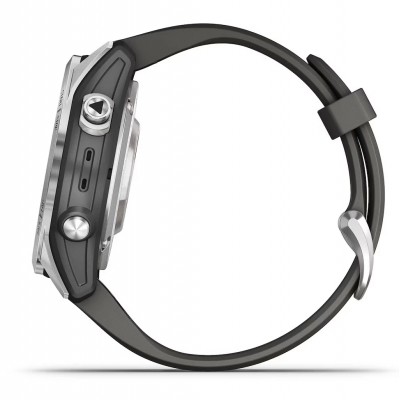 Смарт-годинник Garmin Fenix 7S Pro Solar Edition, 42 мм Silver with Graphite Band (010-02776-00/01)
