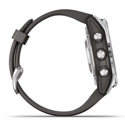 Смарт-годинник Garmin Fenix 7S Pro Solar Edition, 42 мм Silver with Graphite Band (010-02776-00/01)