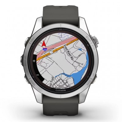 Смарт-годинник Garmin Fenix 7S Pro Solar Edition, 42 мм Silver with Graphite Band (010-02776-00/01)