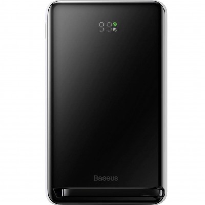 Внешний аккумулятор (павербанк) Baseus Magnetic Bracket Wireless Fast Charging PowerBank 20W 10000mAh - White (PPCX000202)