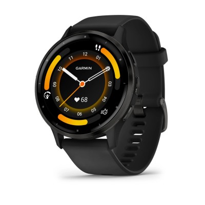 Смарт-годинник Garmin Venu 3 Slate Stainless Steel Bezel with Black Case and Silicone Band (010-02784-01/51)