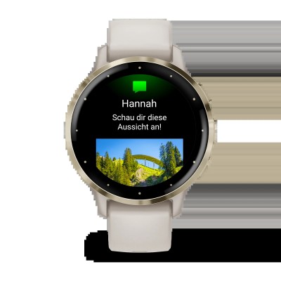 Смарт-часы Garmin Venu 3S Soft Gold Stainless Steel Bezel with Ivory Case and Silicone Band (010-02785-04)
