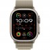 Apple Watch Ultra 2 GPS + Cellular 49mm Titanium Case with Olive Alpine Loop - Large (MRF03)