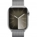Apple Watch Series 9 GPS + Cellular 41mm Silver Stainless Steel Case with Silver Milanese Loop (MRJ43)