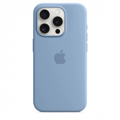 Чехол iPhone 15 Pro Silicone Case with MagSafe - Winter Blue (MT1L3)