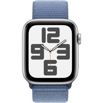 Apple Watch SE 2 GPS + Cellular 40mm Silver Aluminum Case with Winter Blue Sport Loop (MRGP3)