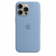 Чехол iPhone 15 Pro Max Silicone Case with MagSafe - Winter Blue (MT1Y3)