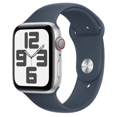Apple Watch SE 2 GPS + Cellular 40mm Silver Aluminum Case з Storm Blue Sport Band - S/M (MRGH3)