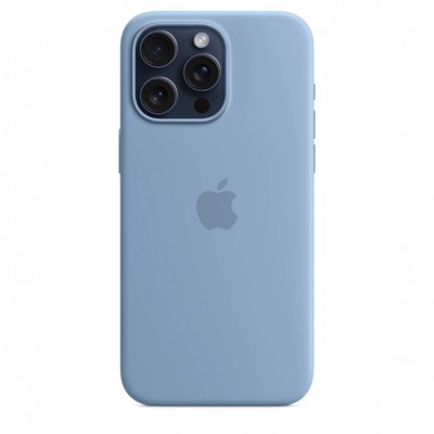 Чехол iPhone 15 Pro Max Silicone Case with MagSafe - Winter Blue (MT1Y3)