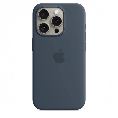 Чехол iPhone 15 Pro Silicone Case with MagSafe - Storm Blue (MT1D3)