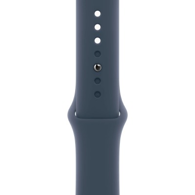 Apple Watch Series 9 GPS + Cellular 41mm Silver Aluminum Case with Storm Blue Sport Band - M/L (MRHW3)