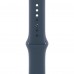 Apple Watch Series 9 GPS + Cellular 41mm Silver Aluminum Case with Storm Blue Sport Band - M/L (MRHW3)