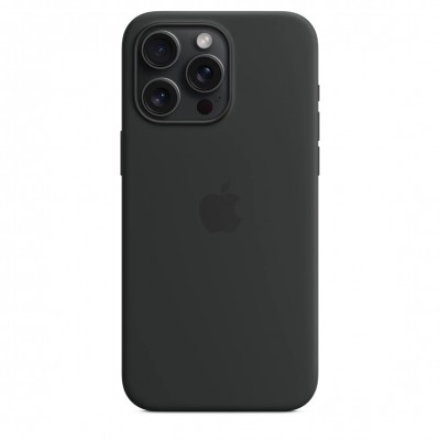 Чохол iPhone 15 Pro Max Silicone Case with MagSafe - Black (MT1M3)