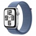 Apple Watch SE 2 GPS 44mm Silver Aluminum Case with Winter Blue Sport Loop (MREF3)