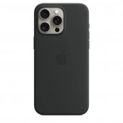 Чехол iPhone 15 Pro Max Silicone Case with MagSafe - Black (MT1M3)