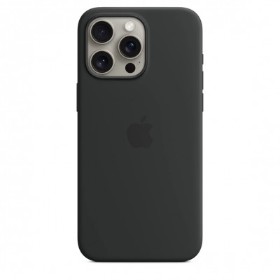 Чохол iPhone 15 Pro Max Silicone Case with MagSafe - Black (MT1M3)
