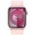 Apple Watch Series 9 GPS + Cellular 41mm Pink Aluminum Case with Light Pink Sport Loop (MRJ13)
