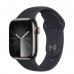 Apple Watch Series 9 GPS + Cellular 41mm Graphite Stainless Steel Case with Midnight Sport Band - S/M (MRJ83)