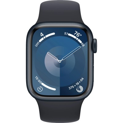 Apple Watch Series 9 GPS 41mm Midnight Aluminum Case with Midnight Sport Band - S/M (MR8W3)