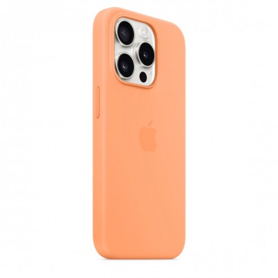 Чохол iPhone 15 Pro Silicone Case with MagSafe - Orange Sorbet (MT1H3)