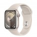 Apple Watch Series 9 GPS 41mm Starlight Aluminum Case with Starlight Sport Band - S/M (MR8T3)