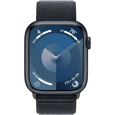 Apple Watch Series 9 GPS + Cellular 45mm Midnight Aluminum Case with Midnight Sport Loop (MRMF3)