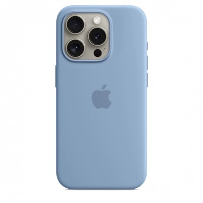 Чехол iPhone 15 Pro Silicone Case with MagSafe - Winter Blue (MT1L3)
