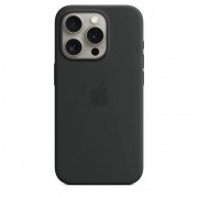 Чохол iPhone 15 Pro Silicone Case with MagSafe - Black (MT1A3)