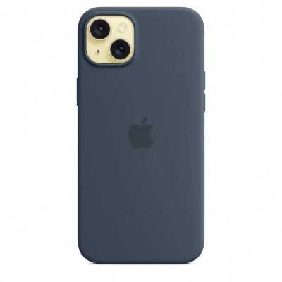 Чехол iPhone 15 Plus Silicone Case with MagSafe - Storm Blue (MT123)