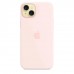Чехол iPhone 15 Plus Silicone Case with MagSafe - Light Pink (MT143)