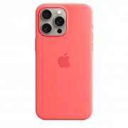 Чехол iPhone 15 Pro Max Silicone Case with MagSafe - Guava (MT1V3)