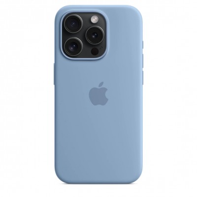 Чехол iPhone 15 Pro Silicone Case with MagSafe - Winter Blue (MT1L3)