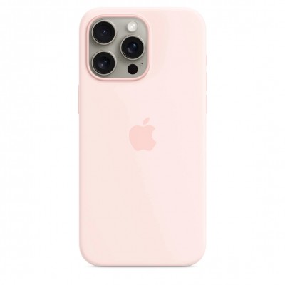 Чехол iPhone 15 Pro Max Silicone Case with MagSafe - Light Pink (MT1U3)