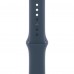Apple Watch Series 9 GPS + Cellular 45mm Silver Stainless Steel Case with Storm Blue Sport Band - M/L (MRMP3)