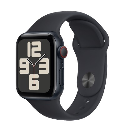 Apple Watch SE 2 GPS + Cellular 40mm Midnight Aluminum Case with Midnight Sport Band - S/M (MRG63)