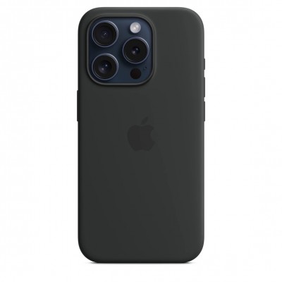 Чохол iPhone 15 Pro Silicone Case with MagSafe - Black (MT1A3)