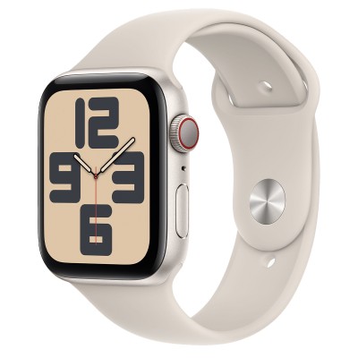Apple Watch SE 2 GPS + Cellular 44mm Starlight Aluminum Case with Starlight Sport Band - S/M (MRGT3)