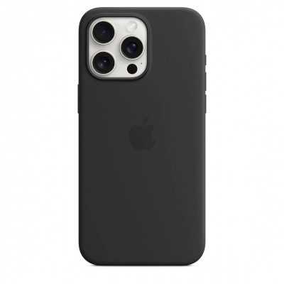 Чохол iPhone 15 Pro Max Silicone Case with MagSafe - Black (MT1M3)