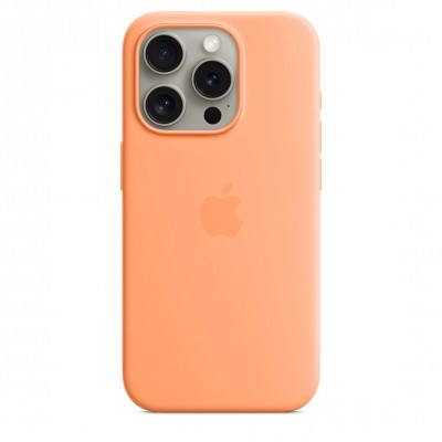 Чехол iPhone 15 Pro Silicone Case with MagSafe - Orange Sorbet (MT1H3)