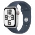Apple Watch SE 2 GPS + Cellular 44mm Silver Aluminum Case з Storm Blue Sport Band - M/L (MRHH3)