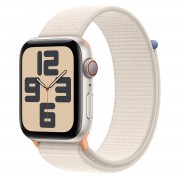 Apple Watch SE 2 GPS + Cellular 44mm Starlight Aluminum Case with Starlight Sport Loop (MRH13)