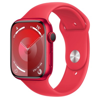 Apple Watch Series 9 GPS + Cellular 45mm RED Aluminum Case with RED Sport Band - M/L (MRYG3)