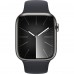 Apple Watch Series 9 GPS + Cellular 45mm Graphite Stainless Steel Case with Midnight Sport Band - M/L (MRMW3)