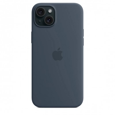 Чехол iPhone 15 Plus Silicone Case with MagSafe - Storm Blue (MT123)