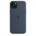 Чехол iPhone 15 Plus Silicone Case with MagSafe - Storm Blue (MT123)