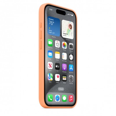 Чохол iPhone 15 Pro Silicone Case with MagSafe - Orange Sorbet (MT1H3)
