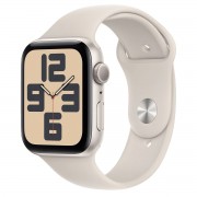 Apple Watch SE 2 GPS 44mm Starlight Aluminum Case with Starlight Sport Band - S/M (MRE43)