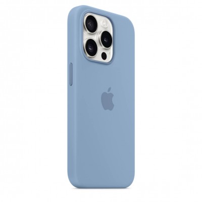 Чехол iPhone 15 Pro Silicone Case with MagSafe - Winter Blue (MT1L3)