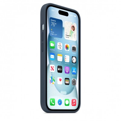 Чехол iPhone 15 Silicone Case with MagSafe - Storm Blue (MT0N3)