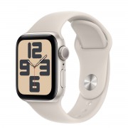 Apple Watch SE 2 GPS 40mm Starlight Aluminum Case with Starlight Sport Band - M/L (MR9V3)